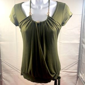 Marciano halter and short sleeve top combo